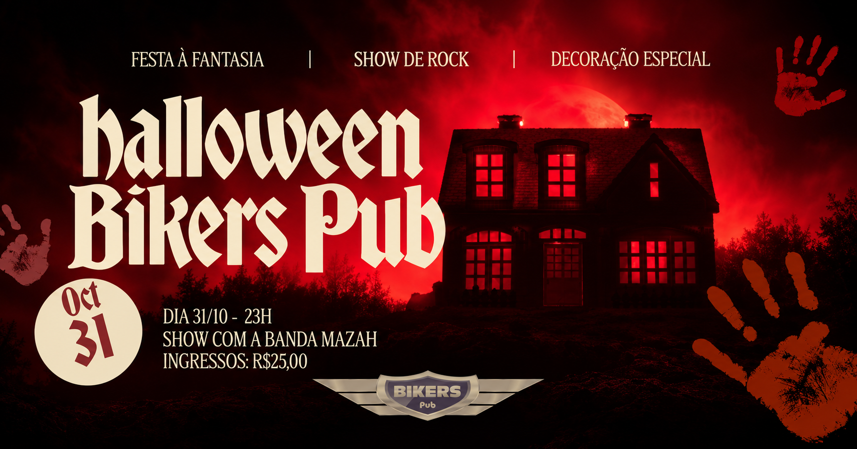 HALLOWEEN DO BIKERS - BANDA MAZAH - Canela, RS