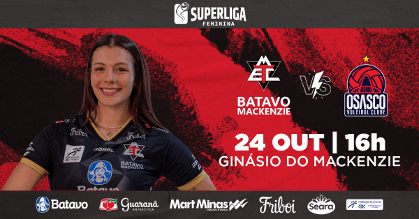 Imagem do evento BATAVO MACKENZIE X OSASCO SÃO CRISTÓVÃO SAÚDE (24/10) - SUPERLIGA FEMININA