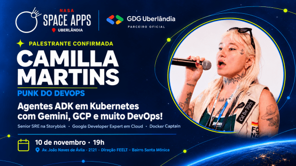 Imagem do evento NASA Space Apps Warmup: Agentes ADK em Kubernetes com Gemini, GCP e muito DevOps!
