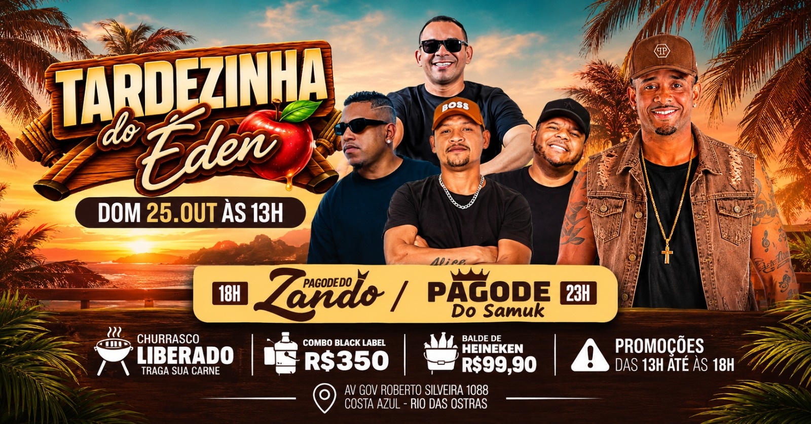 Tardezinha do Éden | 25OUT (DOM) | Tô no Trabalho
