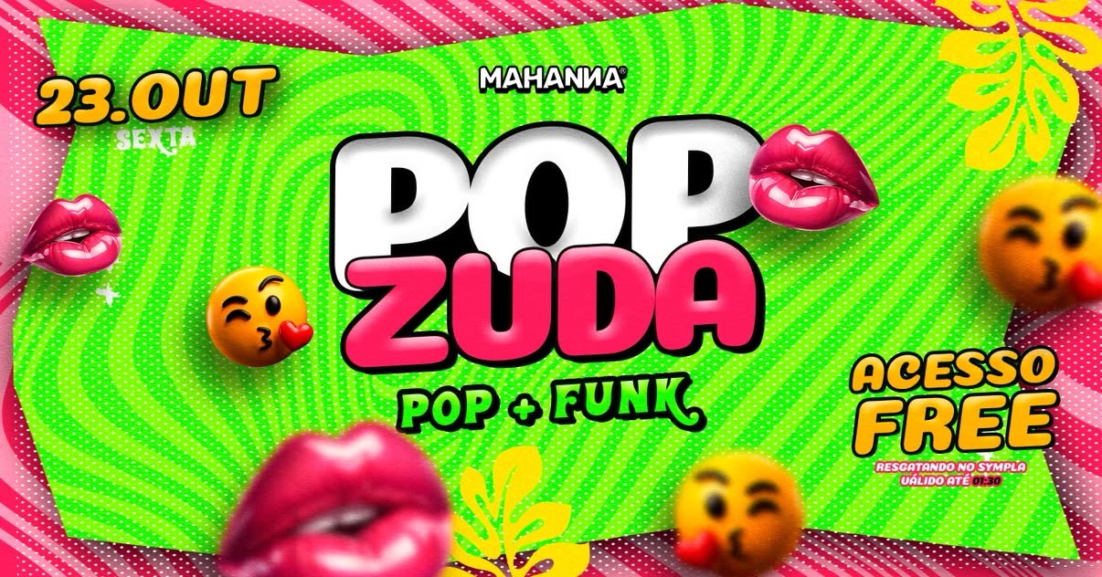 POPZUDA | POP & FUNK | PROMOS NO BAR*