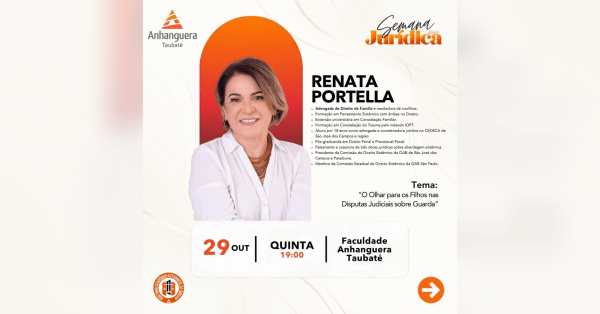 Imagem do evento Semana Jurídica 2026 | 29/10 - Direito de Família: Guarda Compartilhada e o Interesse dos Filhos