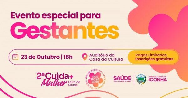 Imagem do evento Evento Especial para Gestantes | 2ª Cuida+Mulher 2026
