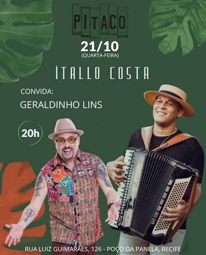 Imagem da fonte — Forró de Lamparina apresenta Ítallo Costa convida Geraldinho Lins