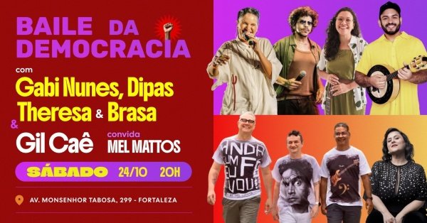 Imagem do evento Baile da Democracia  ~ Samba do Gera + Gil Caê