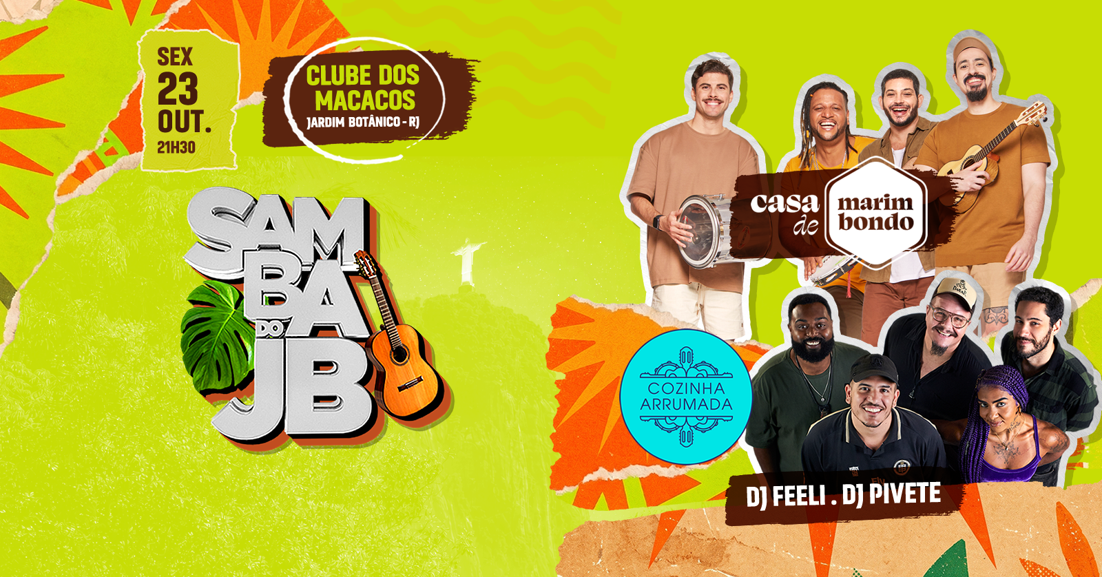 Samba do JB | Cozinha Arrumada + Casa de Marimbondo + 1H Open Cerveja* @ Jardim Botânico - RJ