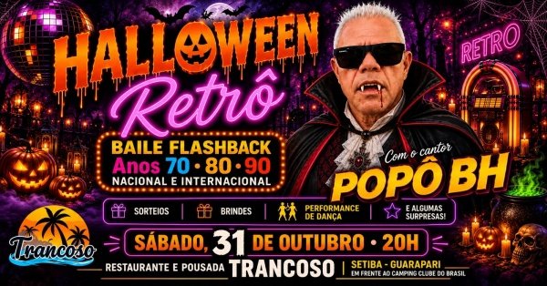 Imagem do evento Halloween Retrô  Baile Flashback do Trancoso