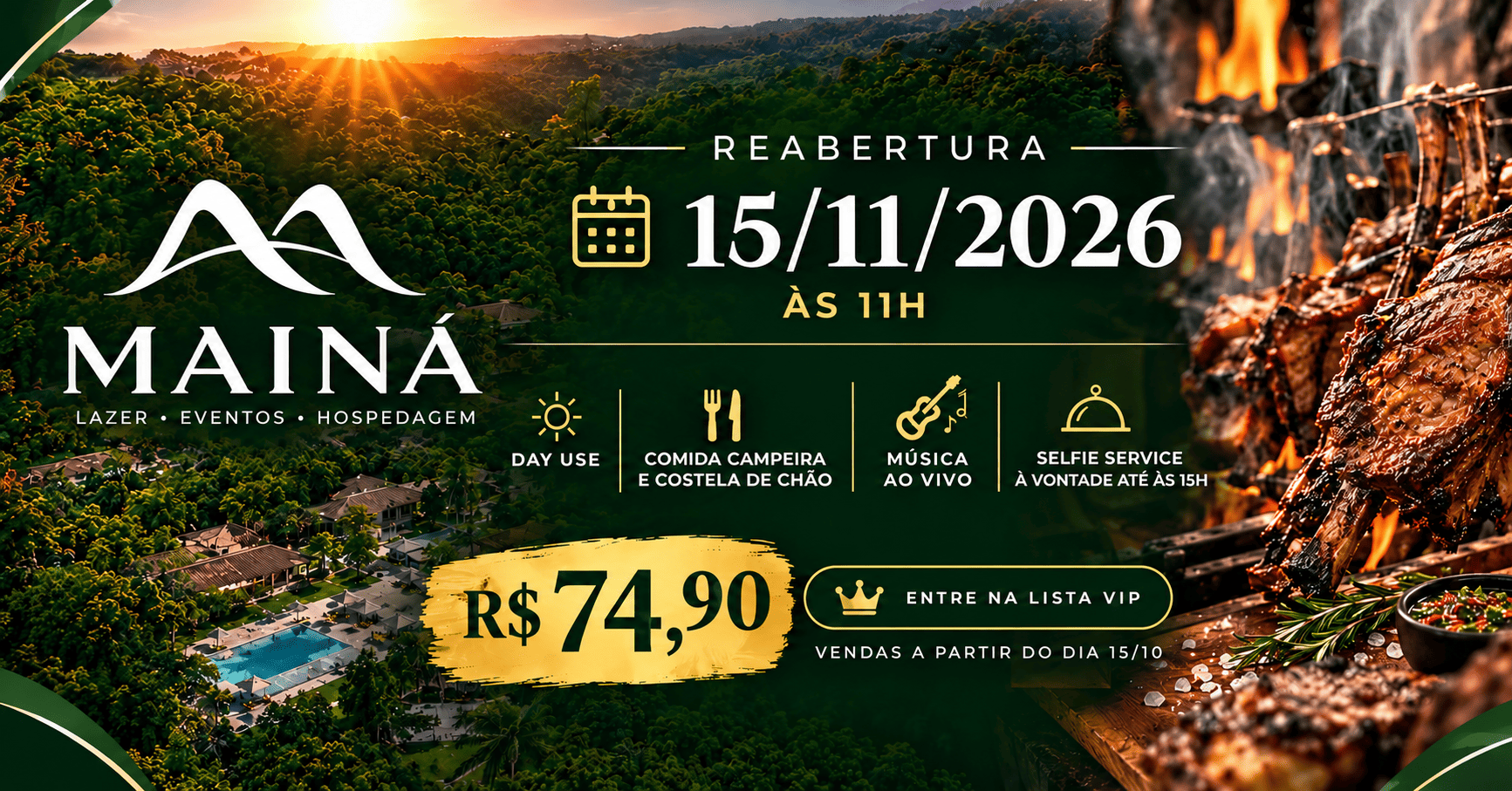 Inauguração Espaço Mainá | Costela de Chão & Day Use - Itapecerica da Serra, SP