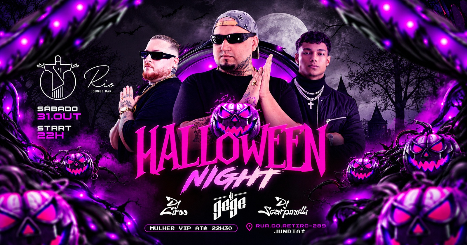 HALLOWEEN NIGHT - DJ GEGE- DJ SCARPINELLI - DJ CIRO - Jundiaí, SP