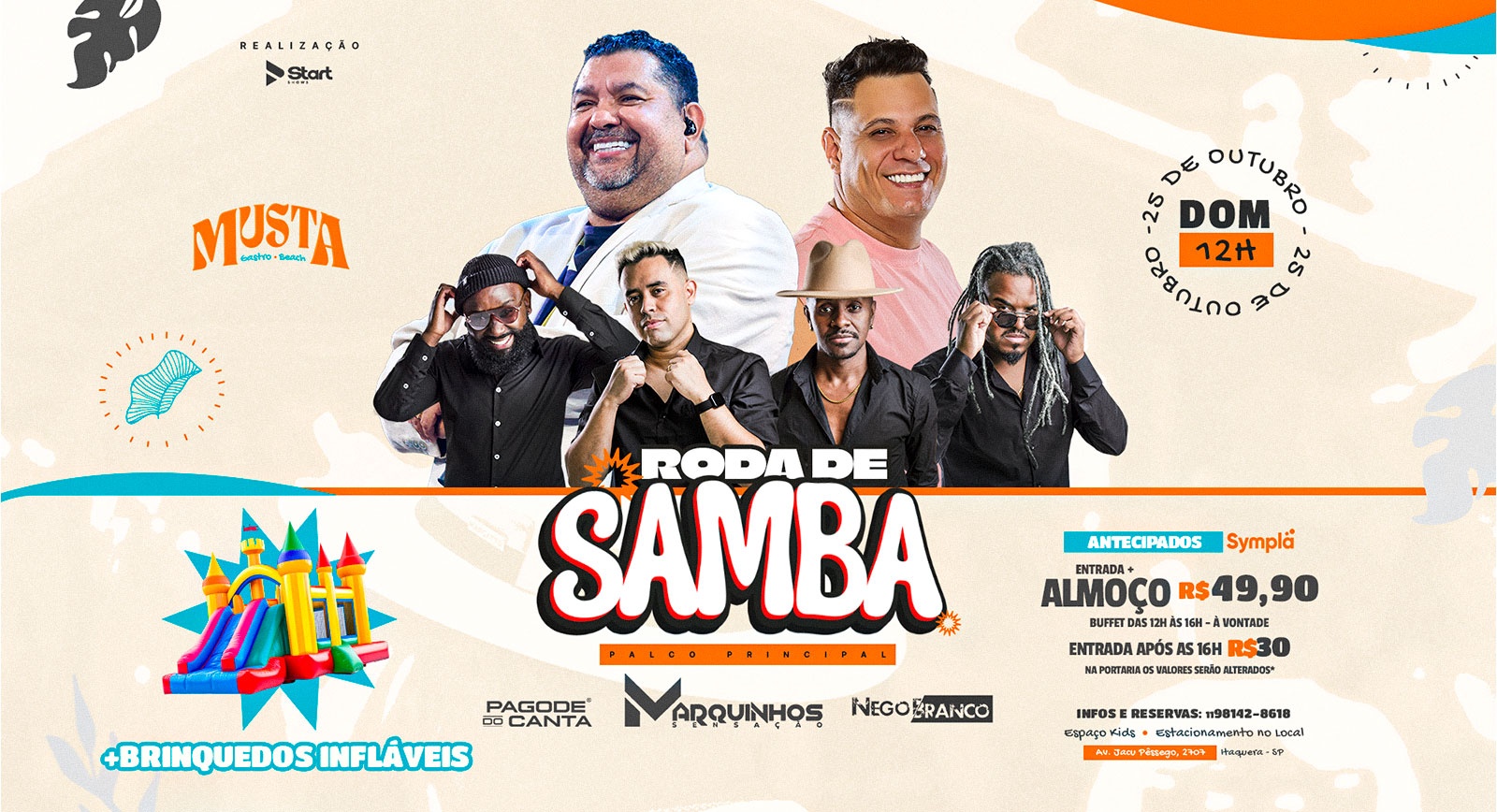 MARQUINHOS SENSAÇÃO - NEGO BRANCO - PAGODE DO CANTA PALCO PRINCIPAL NO MUSTA GASTRO BEACH ITAQUERA - São Paulo, SP