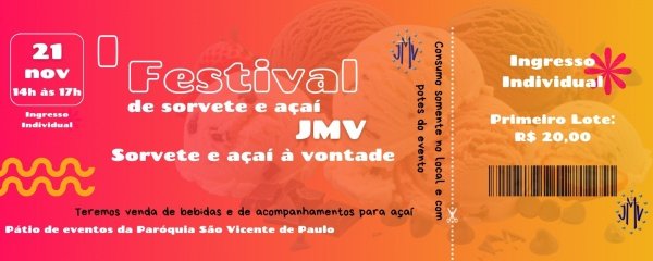 Imagem do evento I Festival de Sorvete da JMV