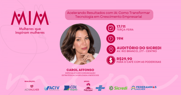 Imagem do evento MIM - Mulheres Que Inspiram Mulheres