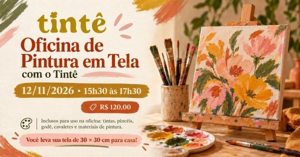 Imagem do evento Pintura em Tela com o Tintê