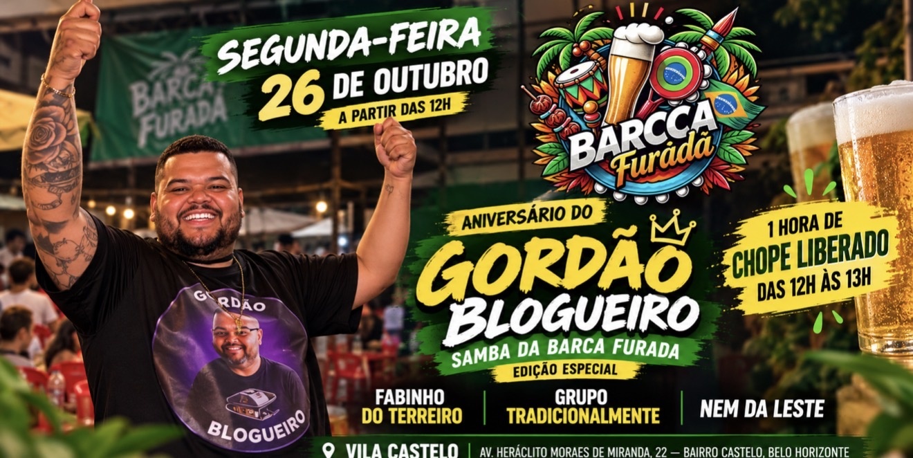 26/10 SAMBA DA BARCA FURADA EDIÇÃO ESPECIAL ANIVERSÁRIO GORDÃO BLOGUEIRO E FABINHO DO TERREIRO - Belo Horizonte, MG