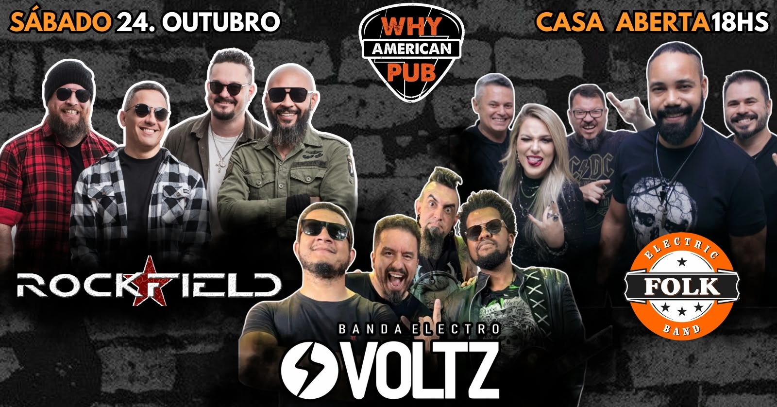 SÁBADO WHY 24/10 | ROCKFIELD + ELECTRO VOLTZ + FOLK!