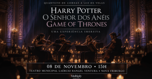 Imagem do evento Trilhas de Game of Thrones, Senhor dos Anéis e Harry Potter à Luz de Velas - Nova Friburgo [08/11]