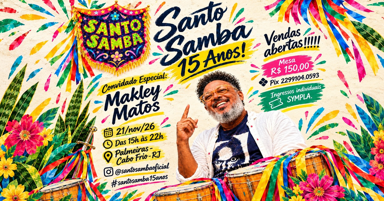 ANIVERSÁRIO SANTO SAMBA - Cabo Frio, RJ
