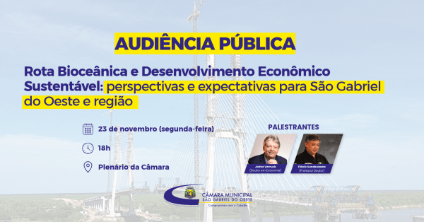 Imagem do evento Rota Bioceânica e Desenvolvimento Econômico Sustentável: perspectivas e expectativas para SGO