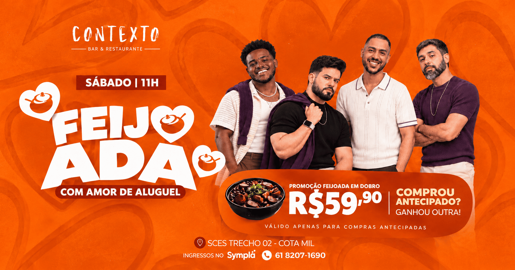 FeijoADA  com Amor de Aluguel | 07.11 | Varanda Contexto Bar - Brasília, DF