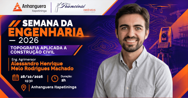 Imagem do evento SEMANA DA ENGENHARIA – 2026 – TOPOGRAGIA APLICADA A CONSTRUÇÃO CIVIL