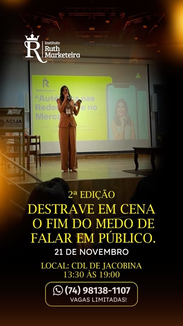Imagem do evento Destrave em Cena- O Fim do Medo de Falar em Público
