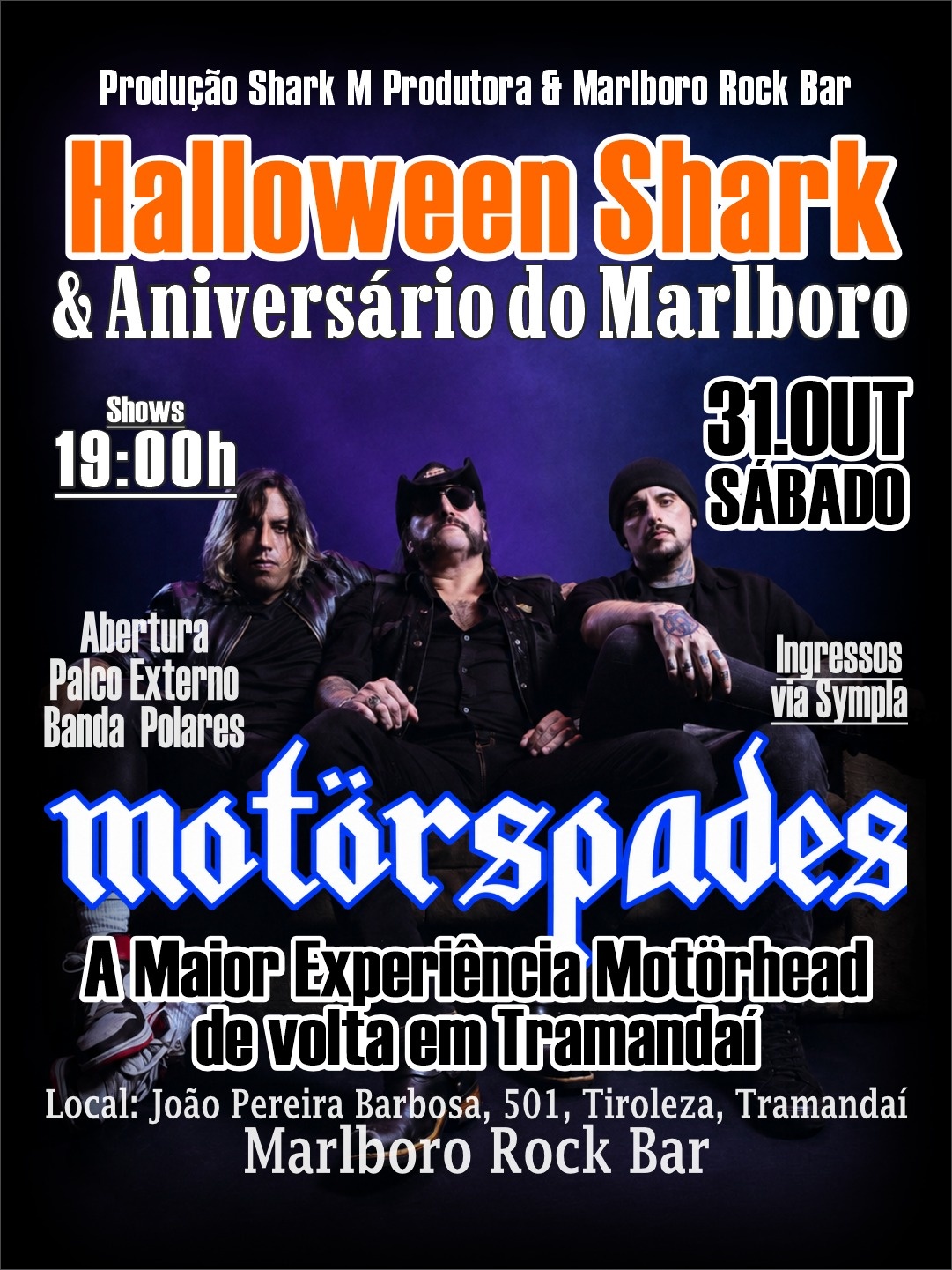 Halloween Shark + Aniversário Marlboro - Show da Motörspades em Tramandaí! - Tramandaí, RS