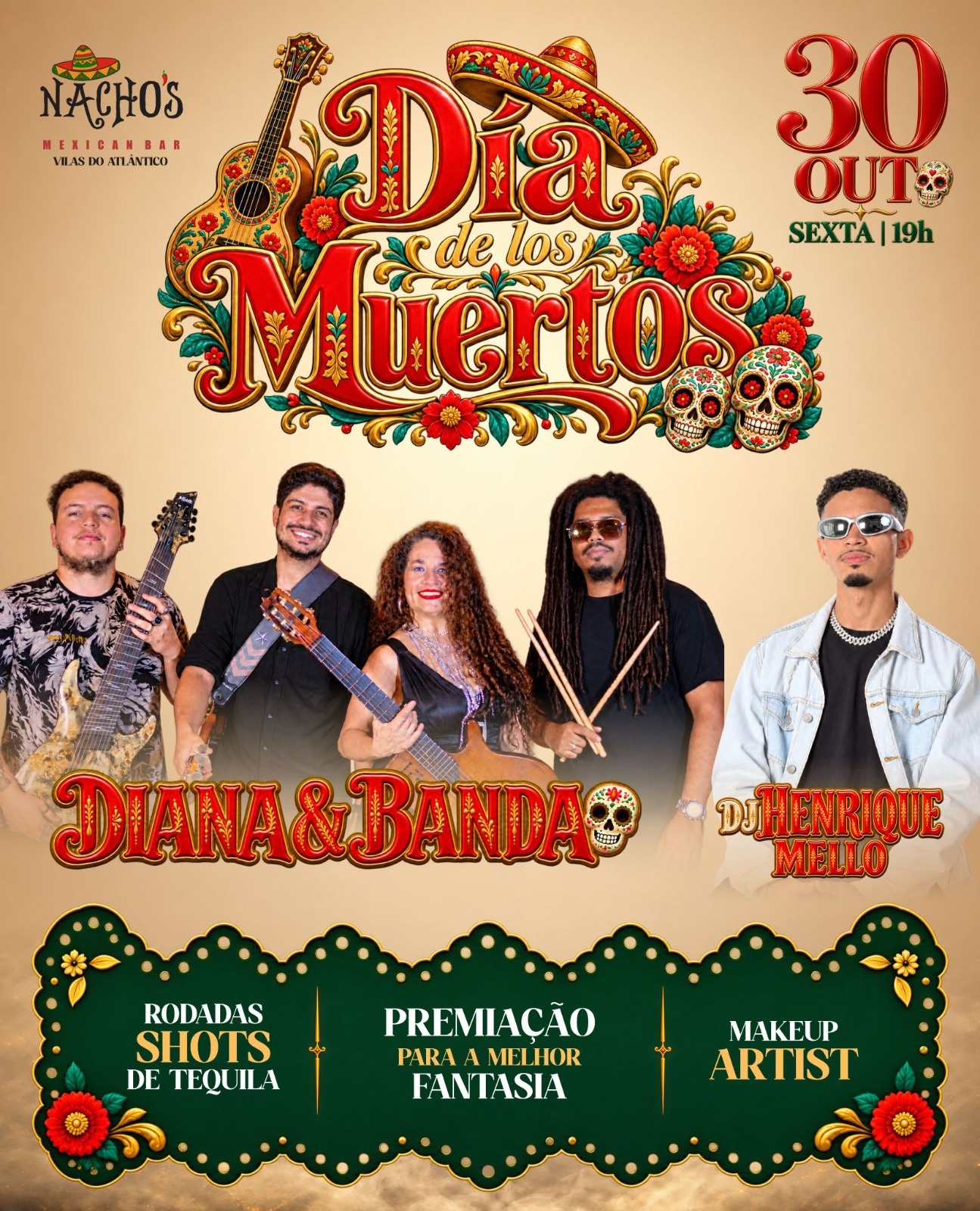 DIA DO LOS MUERTOS "NACHOS VILAS DO ATLANTICO" - Lauro de Freitas, BA