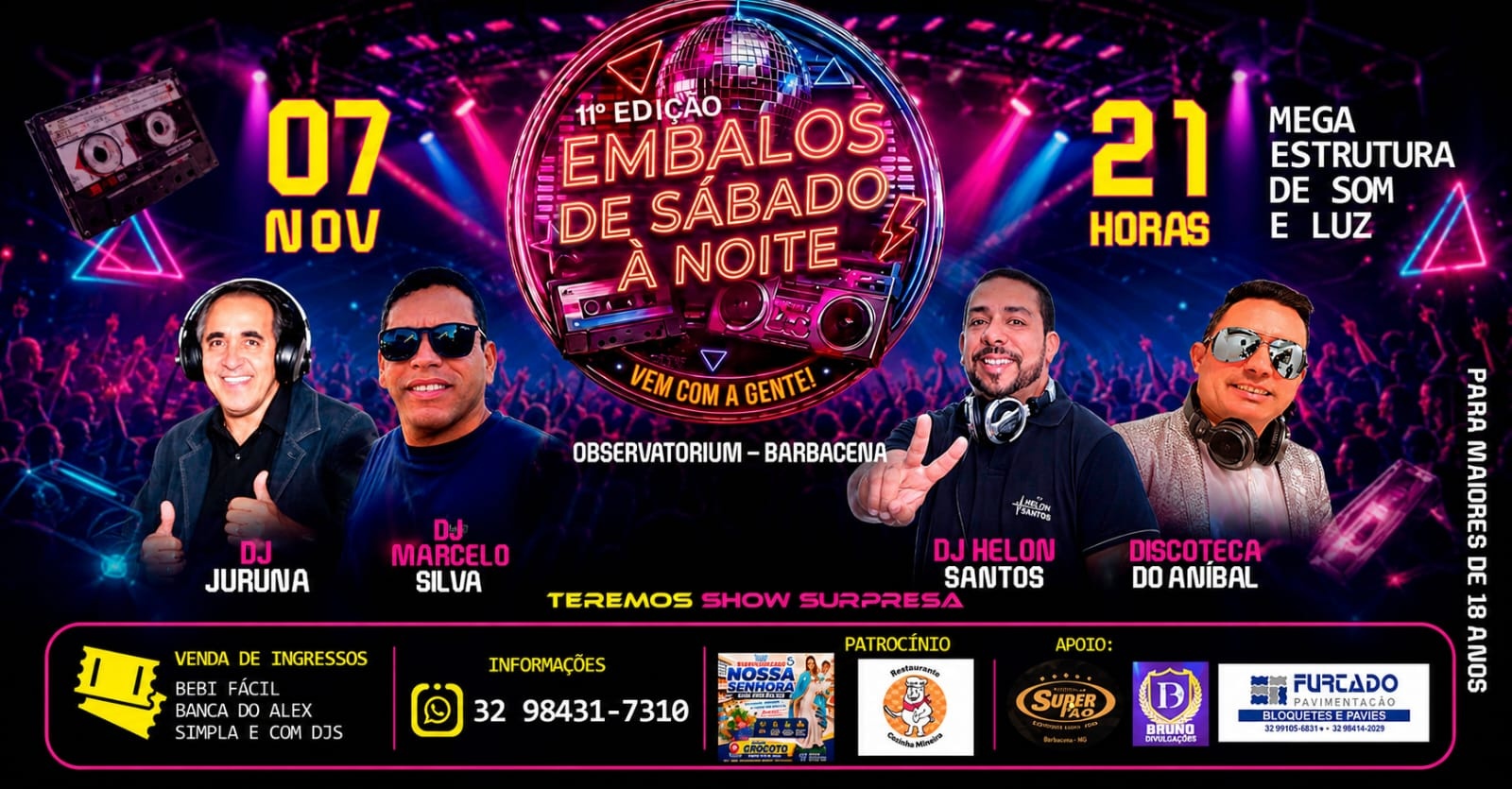 EMBALOS DE SABADO A NOITE - Barbacena, MG