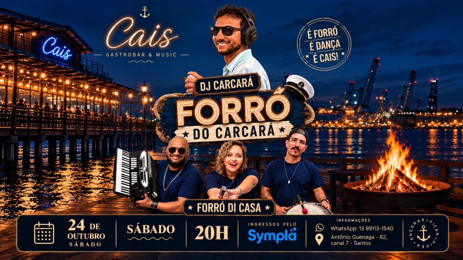 Forró do Carcará com Forró Di Casa - Santos, SP