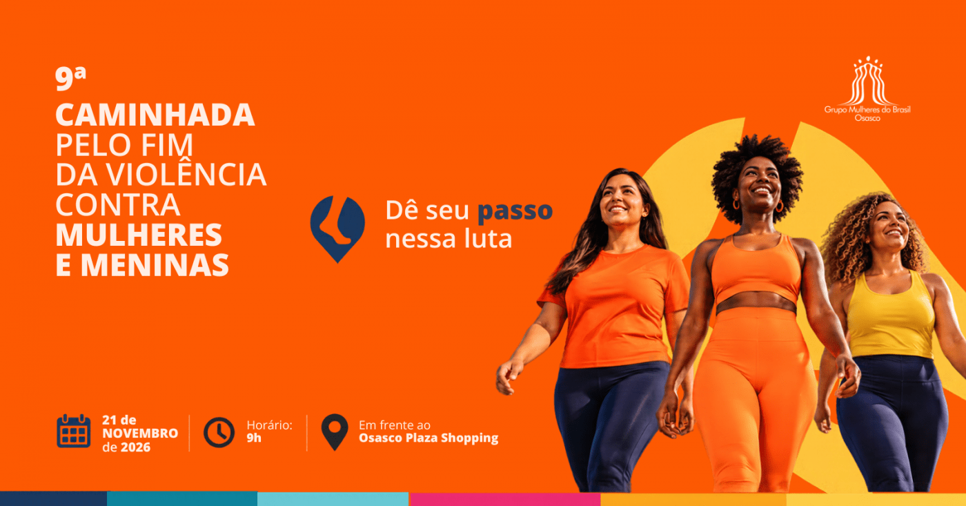 Cartaz de 9ª Caminhada pelo fim da Violência Contra Mulheres