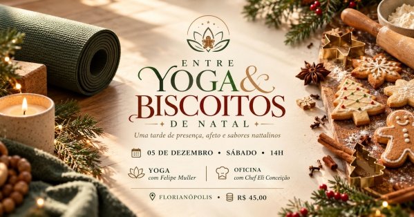 Imagem do evento Entre Yoga e Biscoitos de Natal