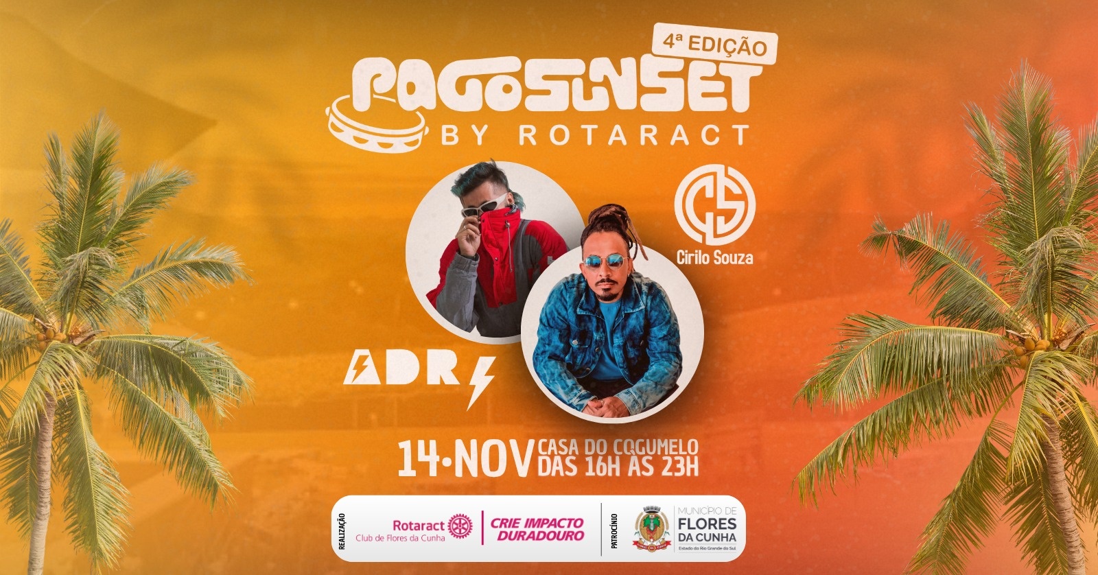 PAGOSUNSET (4ª edição) by Rotaract - Evento beneficente - Flores da Cunha, RS