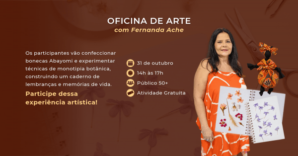 Imagem do evento OFICINA DE ARTE GRATUITA 50+ com Fernanda Ache