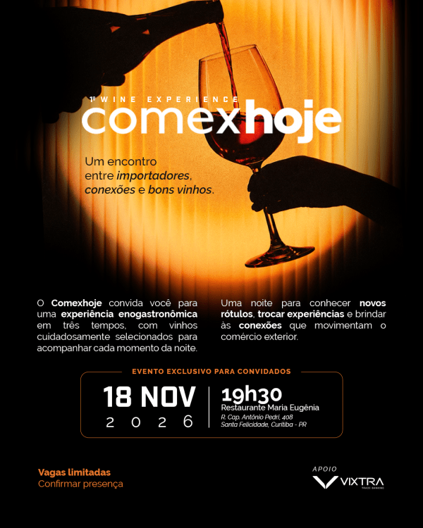 Imagem do evento 1º WINE EXPERIENCE | Comexhoje + Vixtra
