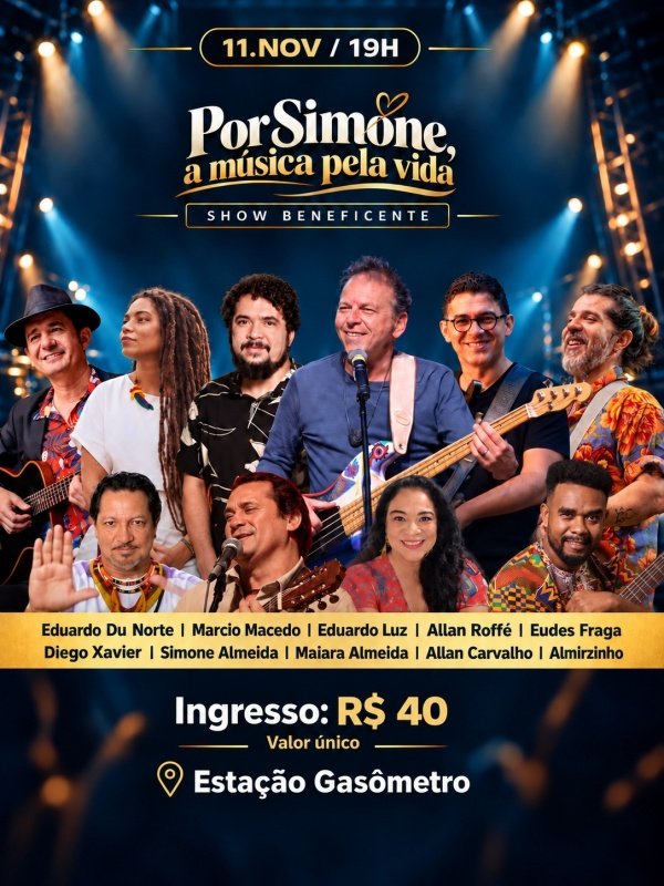 Imagem do evento Por Simone - A música pela vida