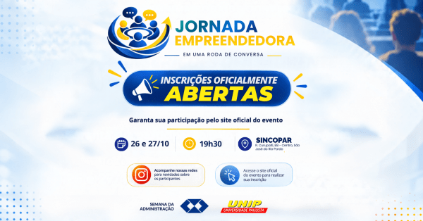 Imagem do evento Jornada Empreendedora | Em uma Roda de Conversa - Semana da Administração
