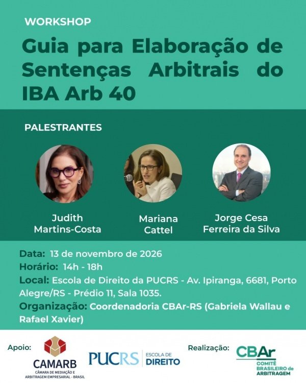 Imagem do evento Guia para Elaboração de Sentenças Arbitrais do IBA Arb 40
