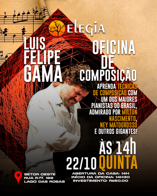Imagem do evento Oficina de Composição - Luís Felipe Gama - 22/10