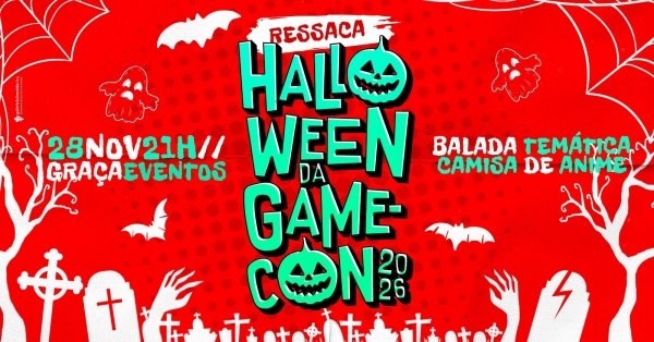 Imagem do evento Ressaca Halloween da Game-Con 2026