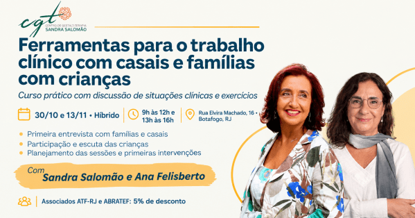 Imagem do evento Curso: Ferramentas para o trabalho clínico com casais e famílias com crianças