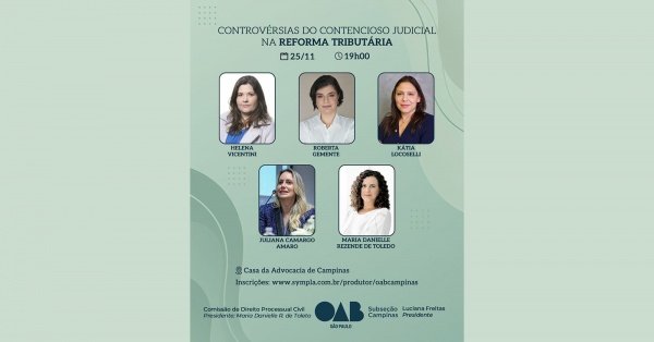 Imagem do evento Controvérsias do Contencioso Judicial na Reforma Tributária