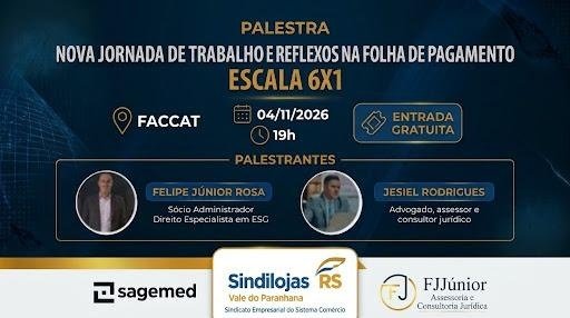 Imagem do evento NOVA JORNADA DE TRABALHO E REFLEXOS NA FOLHA DE PAGAMENTO
