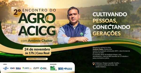 Imagem do evento 2º Encontro do Agro: Cultivando Pessoas, Conectando Gerações com Antônio Chaker