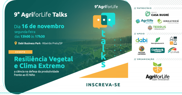 Imagem do evento 9° AgriforLife Talks - Resiliência Vegetal e Clima Extremo