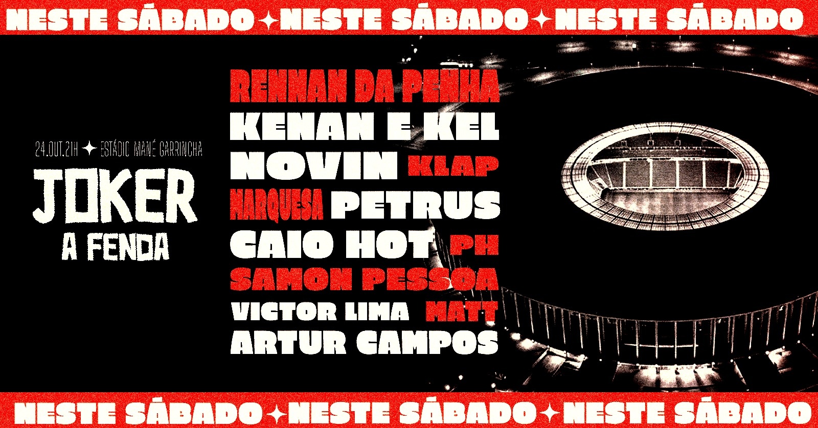 Joker - A Fenda | Estádio Nacional de Brasília | Sábado - 24.10 - Brasília, DF