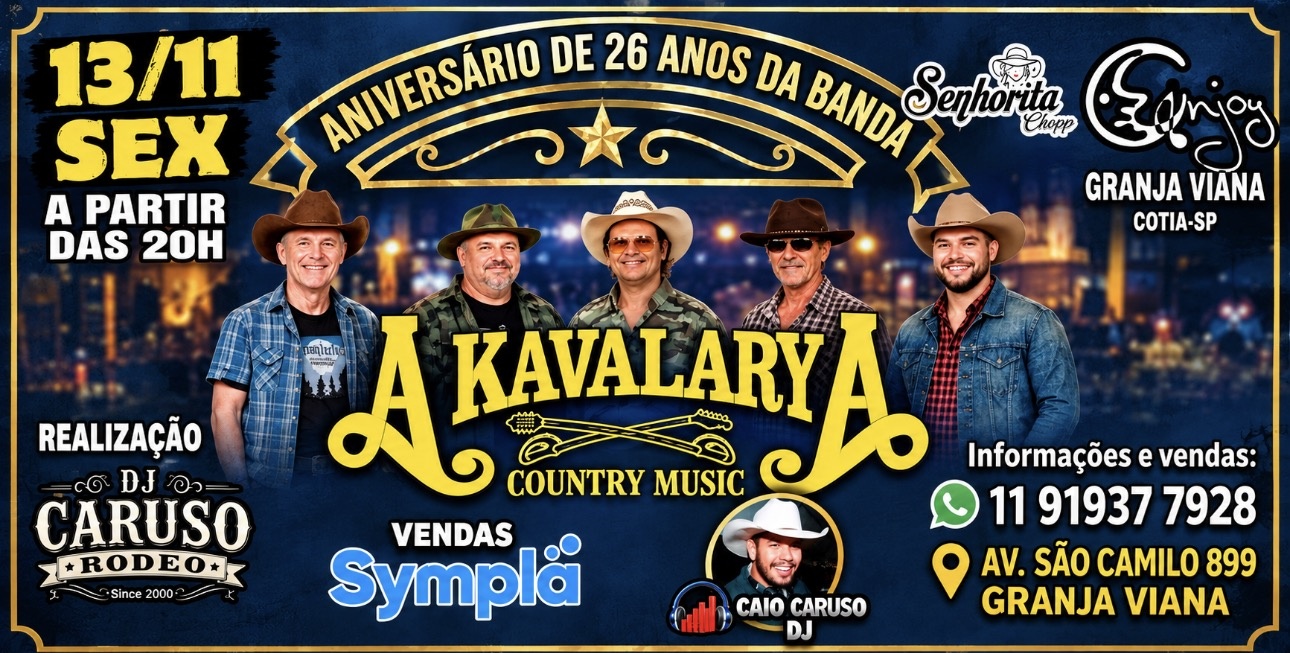 ANIVERSÁRIO DE 26 ANOS DA BANDA AKAVALARYA NA ENJOY - Cotia, SP