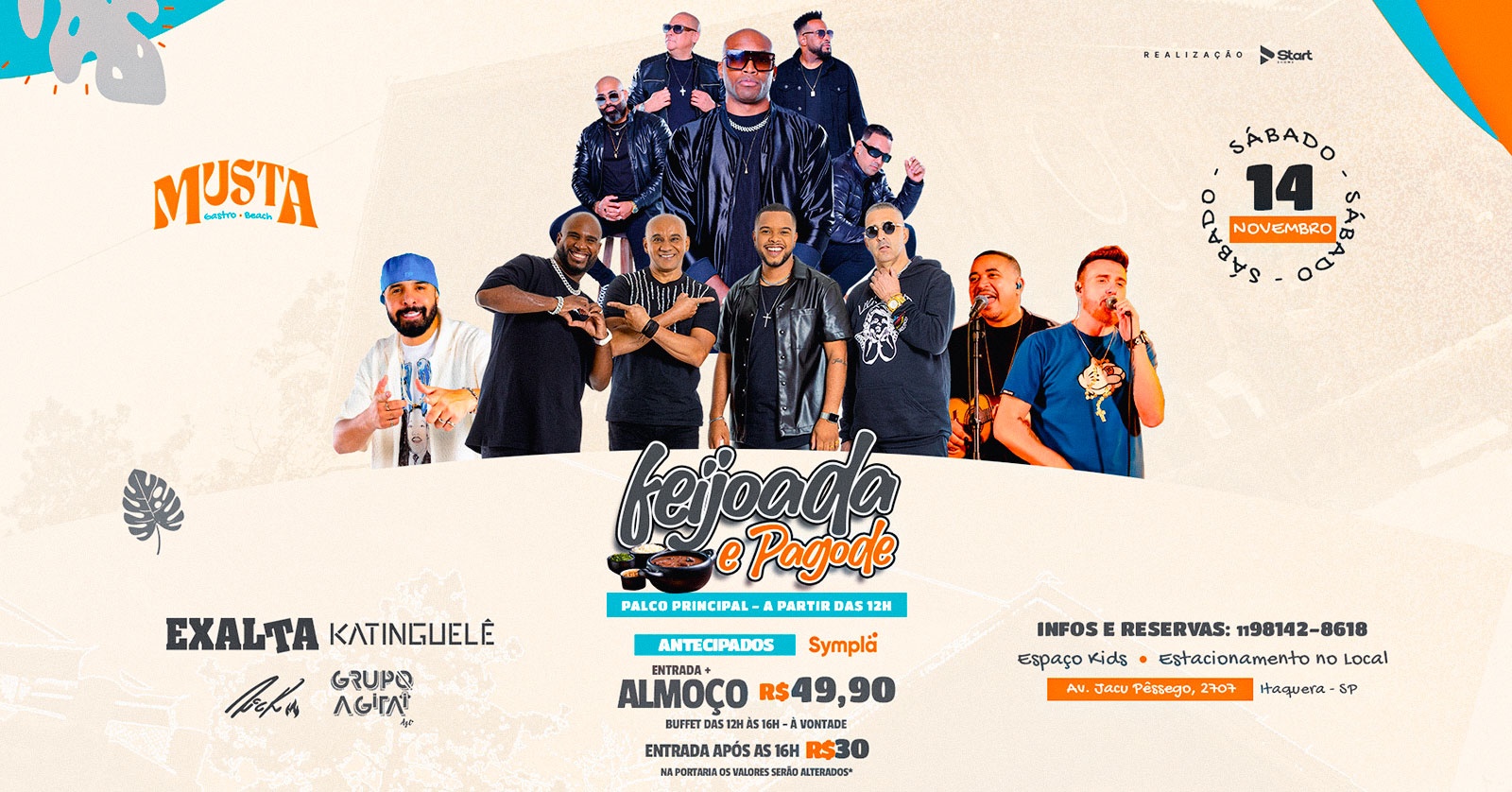 EXALTASAMBA - KATINGUELÊ - RICK - AGITAI PALCO PRINCIPAL NO MUSTA GASTRO BEACH ITAQUERA - São Paulo, SP