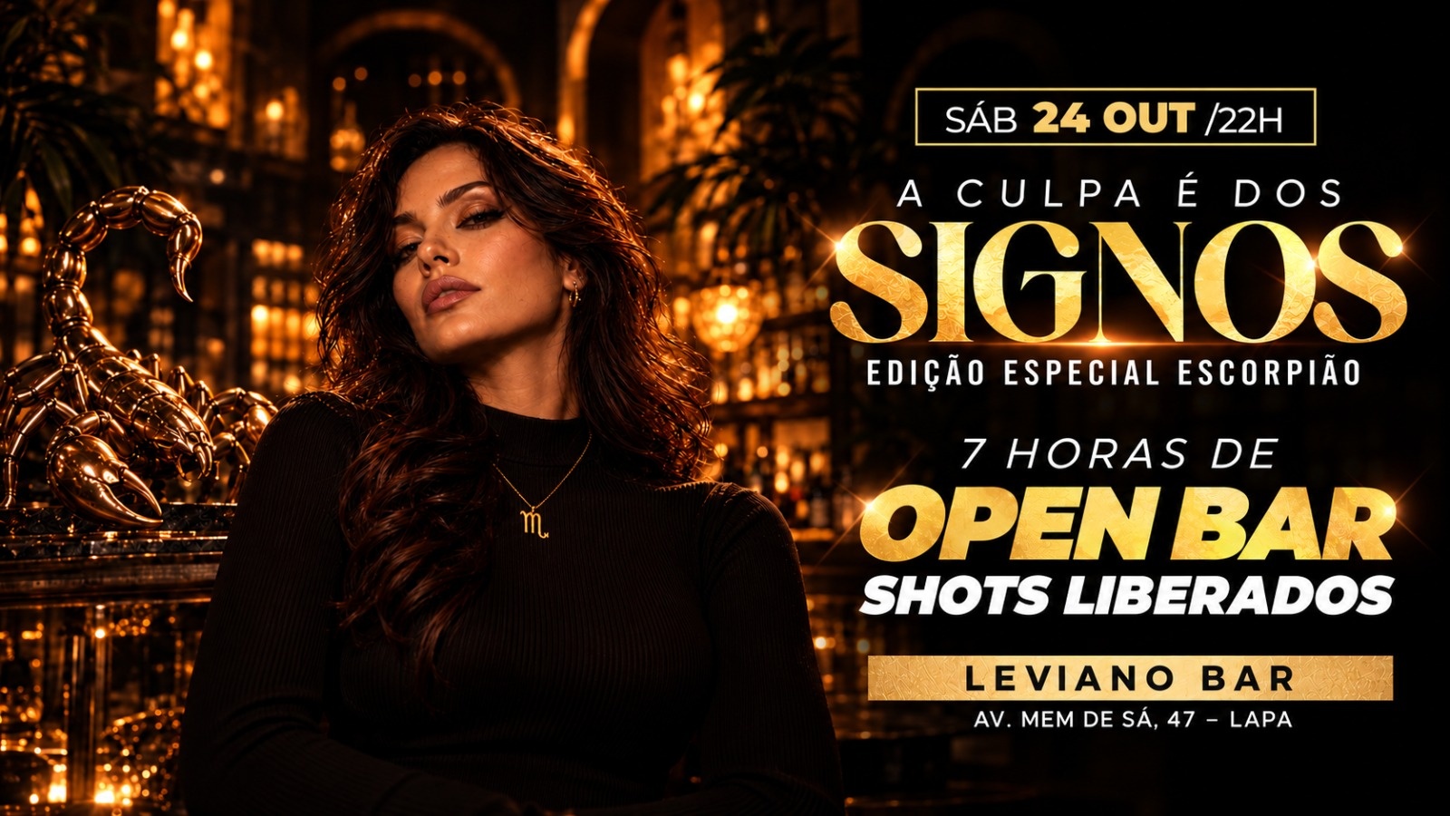 SAB - A Culpa é dos Signos — Edição Escorpião - 7 Horas de Open Bar - Rio de Janeiro, RJ