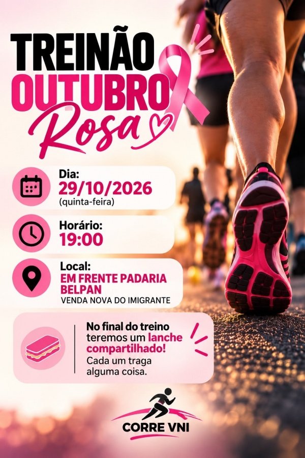 Imagem do evento Treinão De Outubro Rosa