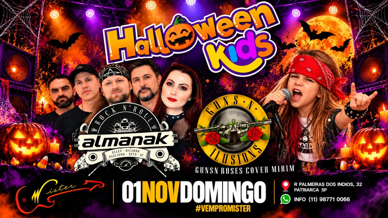 HALLOWEEN KIDS | MISTER ROCK IN SAMPA | 01/11 — DOMINGO